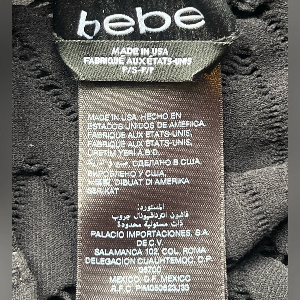 Bebe Black Textured Fabric - Picture 4 of 8